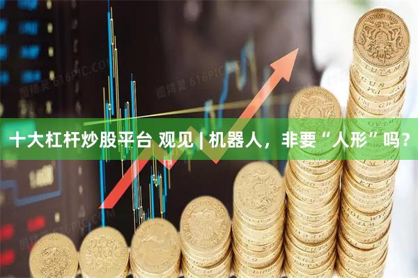 十大杠杆炒股平台 观见 | 机器人，非要“人形”吗？